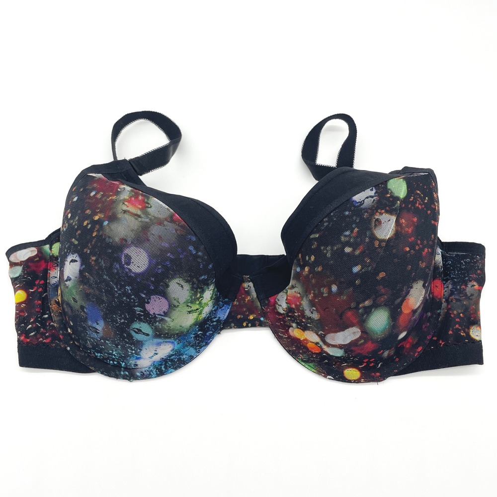 Parade Womens Bra Size XL Underwire Mesh Lingerie EDC Galaxy Hypercolor Festival